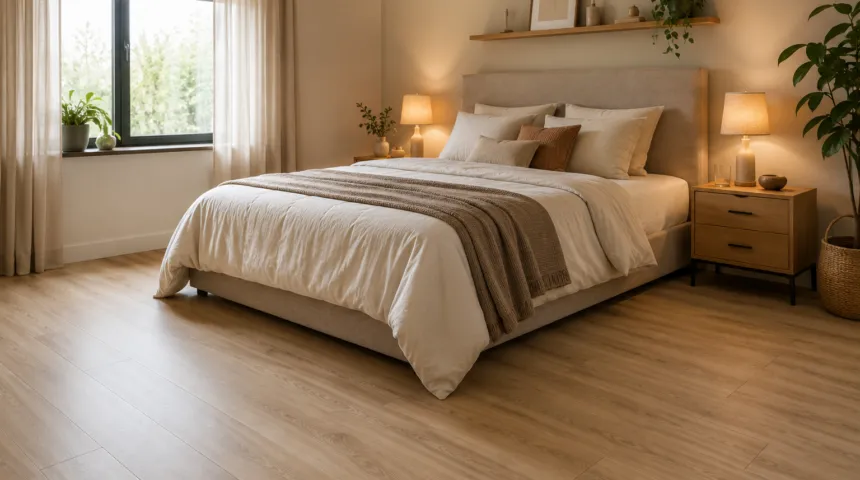 slaapkamer laminaat vloerverwarming