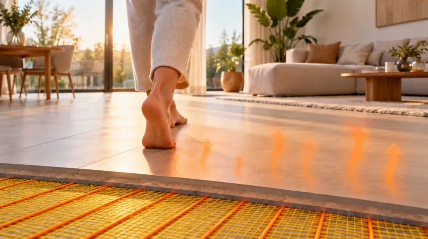 Werking van infrarood elektrische vloerverwarming